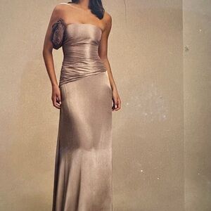 Meshki Serena Strapless Taffeta Maxi Dress